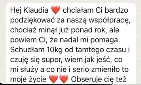 Opinia klientki po konsultacji dietetycznej